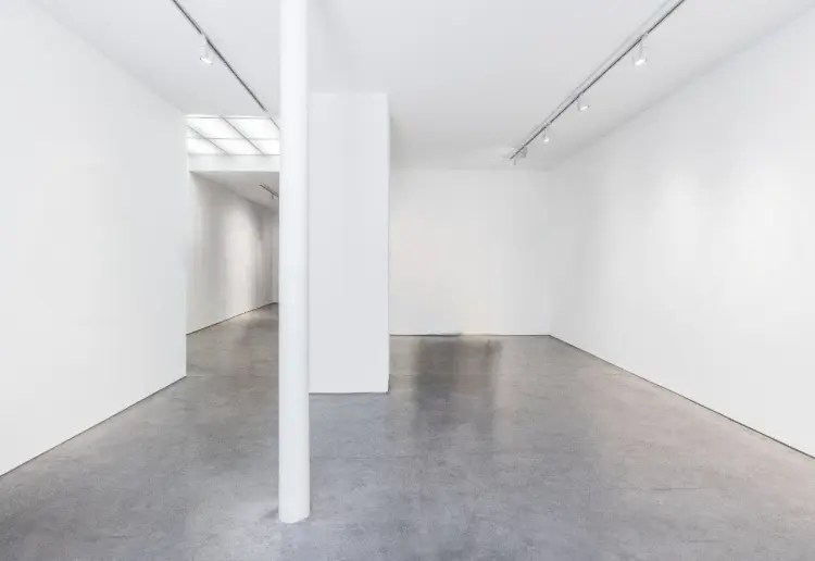 Minimalist art gallery in the Marais