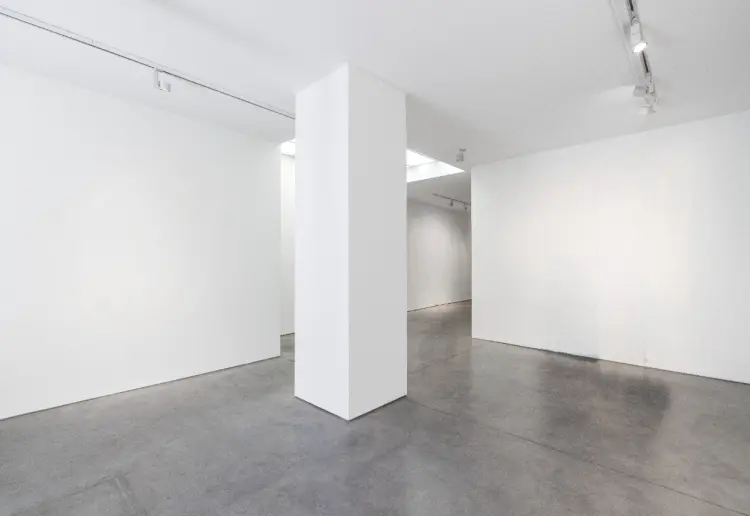 Minimalist art gallery in the Marais