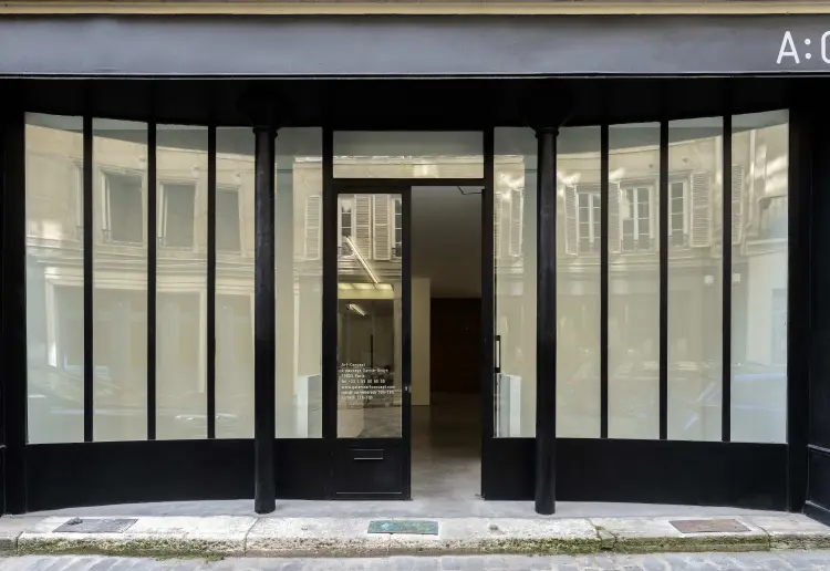 Minimalist art gallery in the Marais