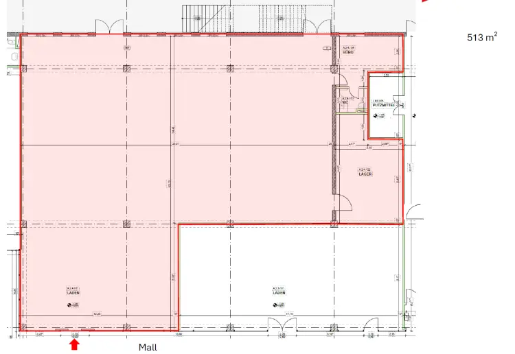 Großzügige Ladenfläche im Prohlis Zentrum – 513 m², Jacob-Winter-Platz 13