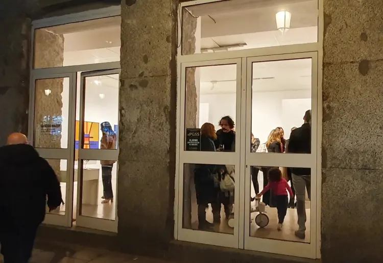 A busy street for art and design lovers.
