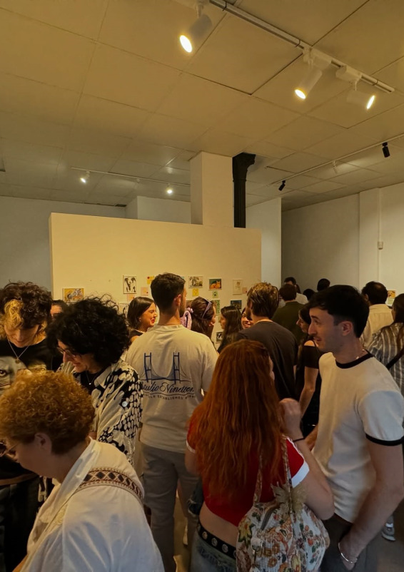 A busy street for art and design lovers.