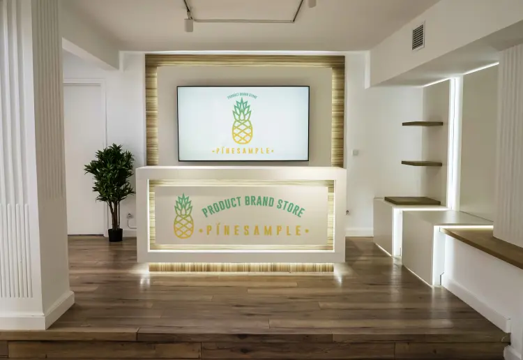 Pinesample Brand Store, Pop Up, Showroom, Presentaciones de producto, lanzamientos de productos