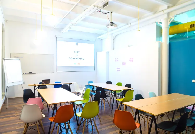 Sala de formación en Coworking Eixample