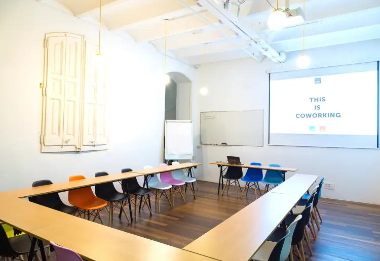 Sala de formación en Coworking Eixample