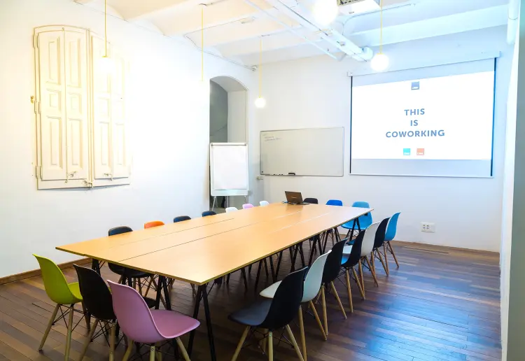 Sala de formación en Coworking Eixample