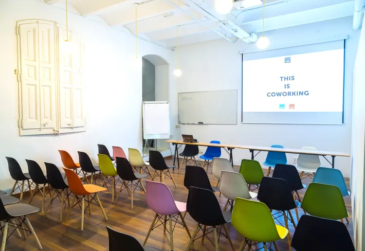 Sala de formación en Coworking Eixample