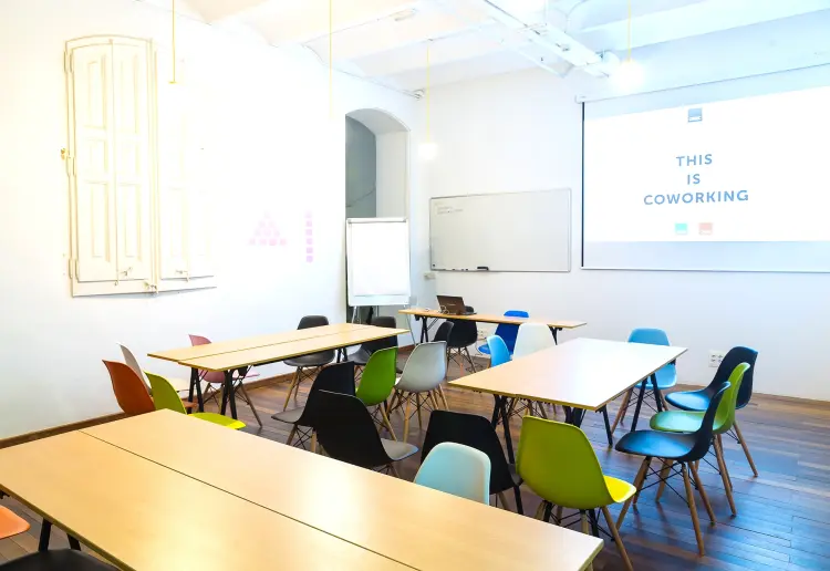 Sala de formación en Coworking Eixample