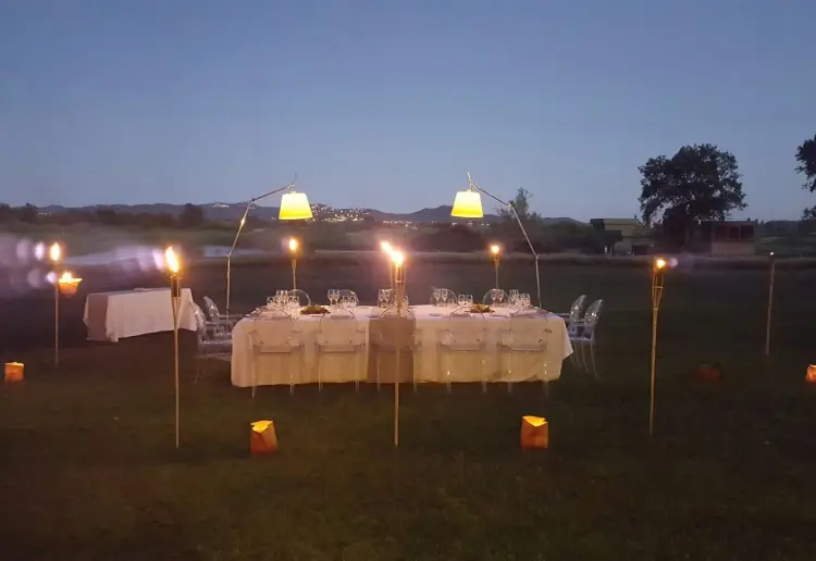 Reúnase en medio de un campo de golf