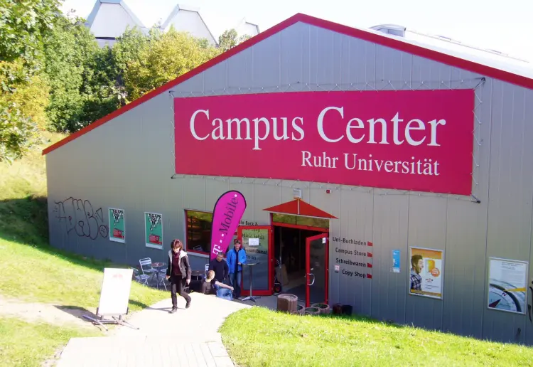 Shopping-Center-Teilfläche auf dem Campus der Universität