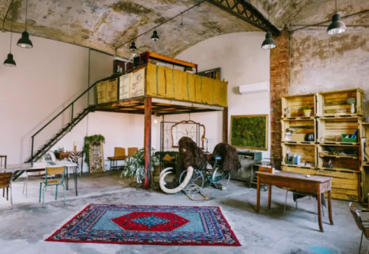 Nave industrial con toques vintage