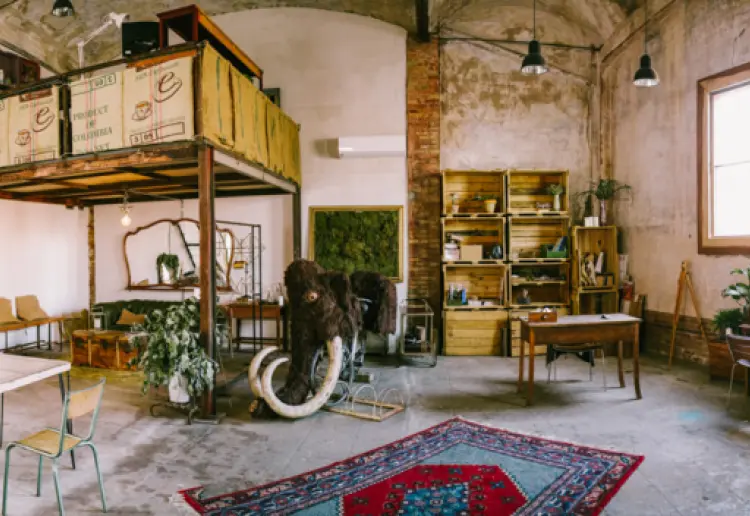 Nave industrial con toques vintage