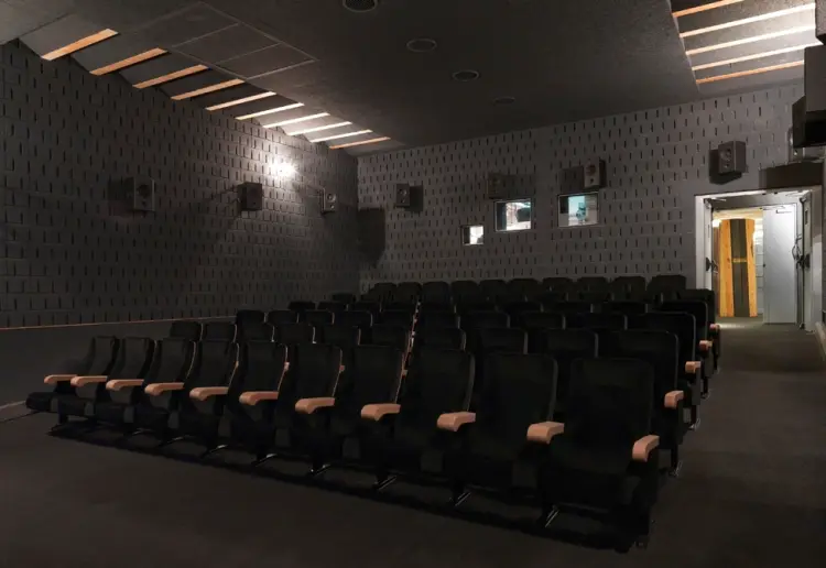 Sala de proyecciones, presentaciones y celebraciones, con bar y espacio polivalente