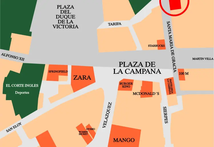 ESQUINA EN PLENO CENTRO,  A 30 METROS DE LA PLAZA DE LA  CAMPANA