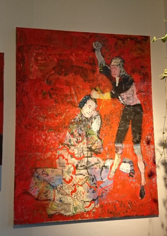 Colorful art studio