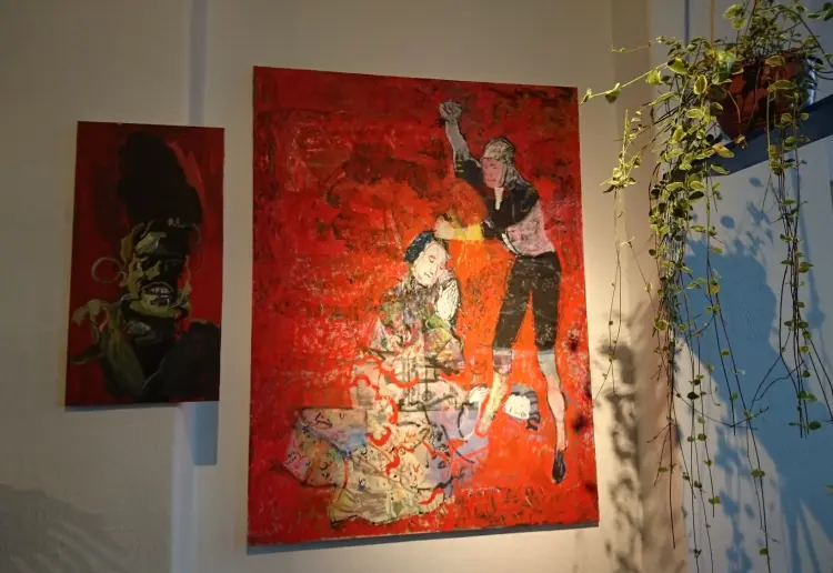 Colorful art studio