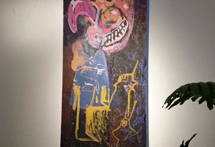 Colorful art studio