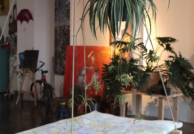 Colorful art studio
