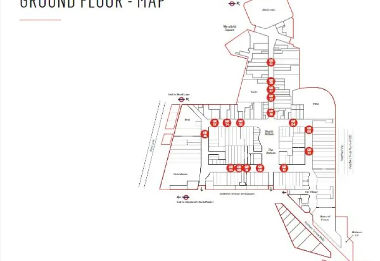 Ground floor kiosks - WESTFIELD  LONDON