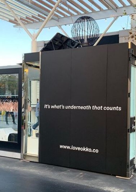 Stylish Upcycled Container in high traffic mall