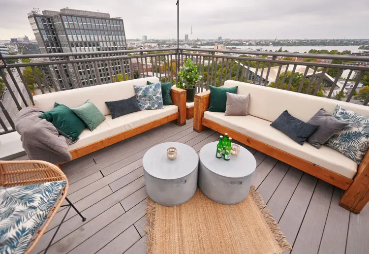 Rooftop terrace in Hamburg