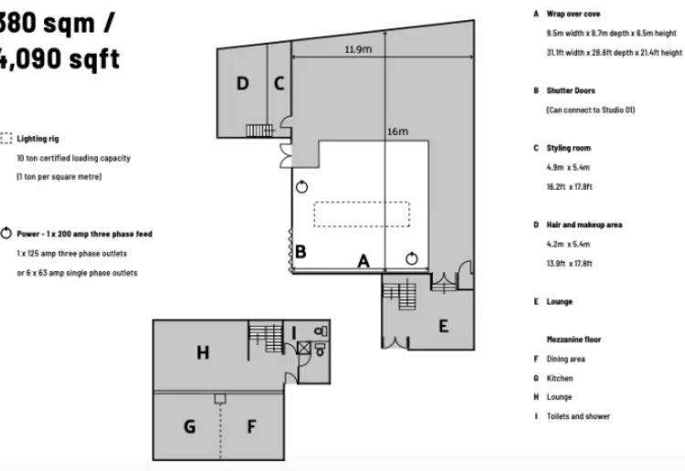 Complete Studio with Mezzanine Floor