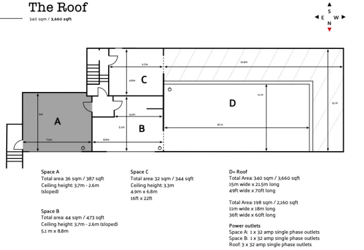 Two Studios in One with Rooftop