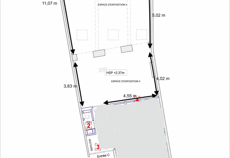 Three-floor gallery in the Marais