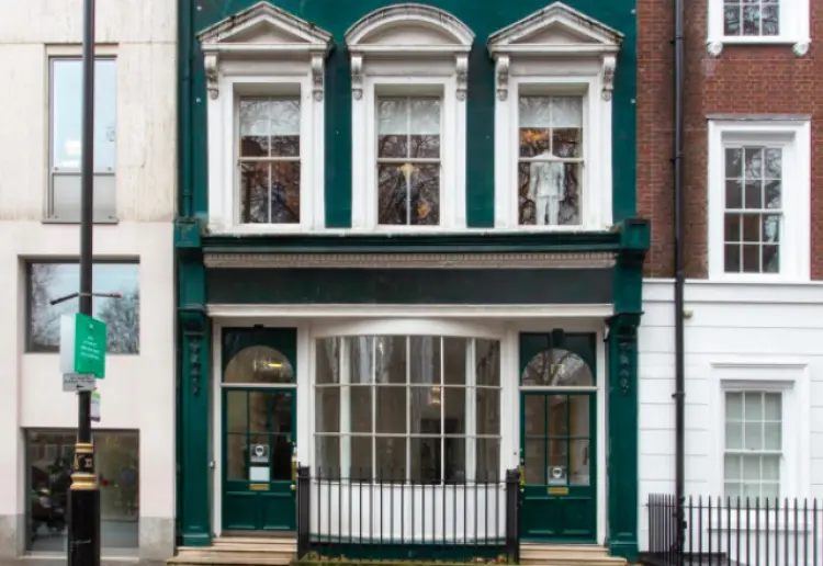 18th century townhouse in front of Soho Square