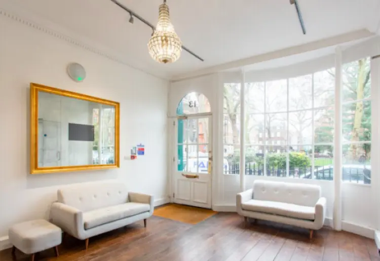 18th century townhouse in front of Soho Square