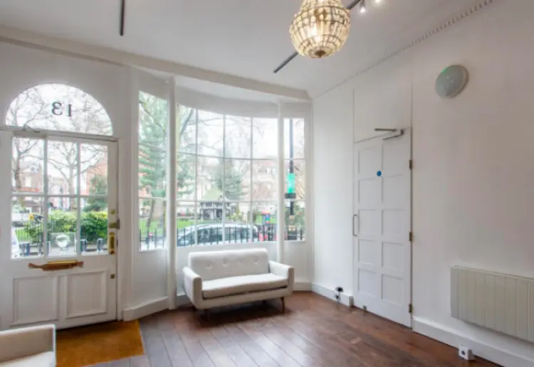 18th century townhouse in front of Soho Square