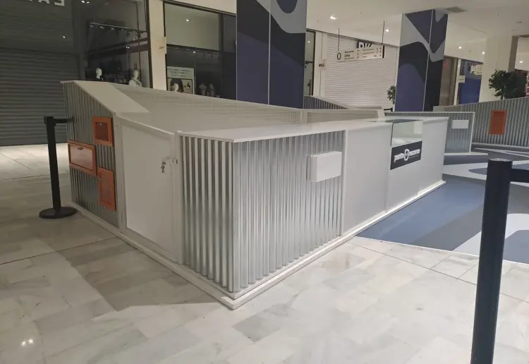 kiosk in shopping center in Seville Spain