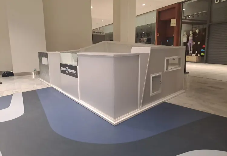 kiosk in shopping center in Seville Spain