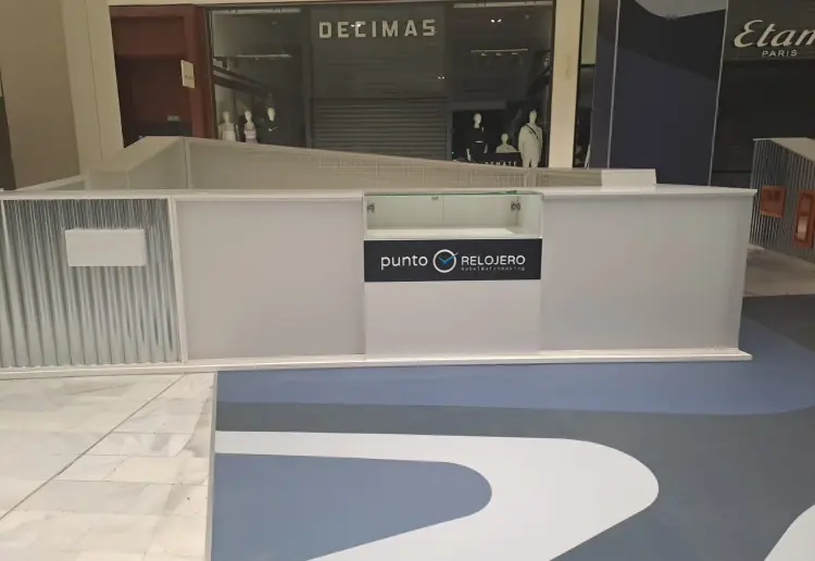 kiosk in shopping center in Seville Spain