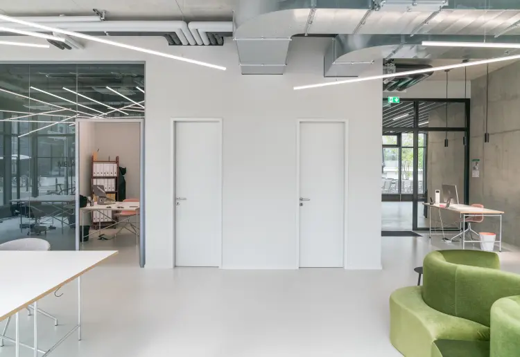 Showroom with amazing light installation