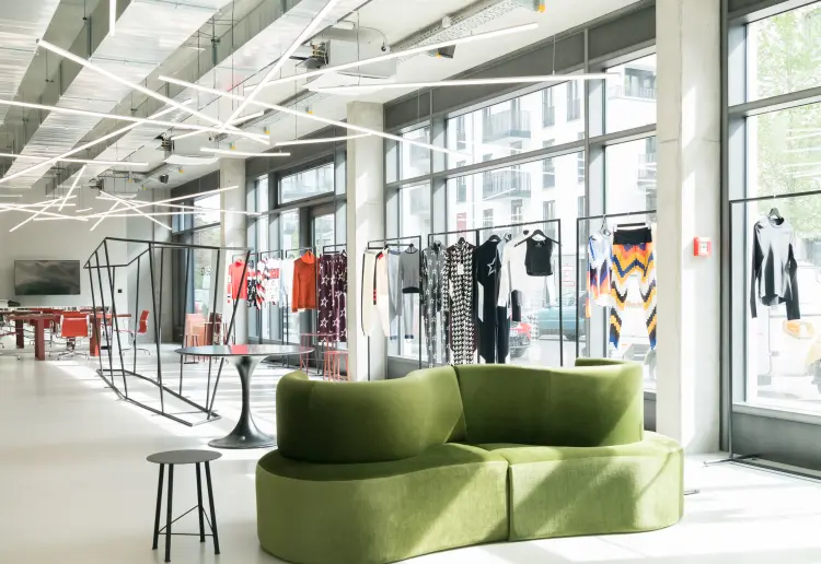 Showroom with amazing light installation