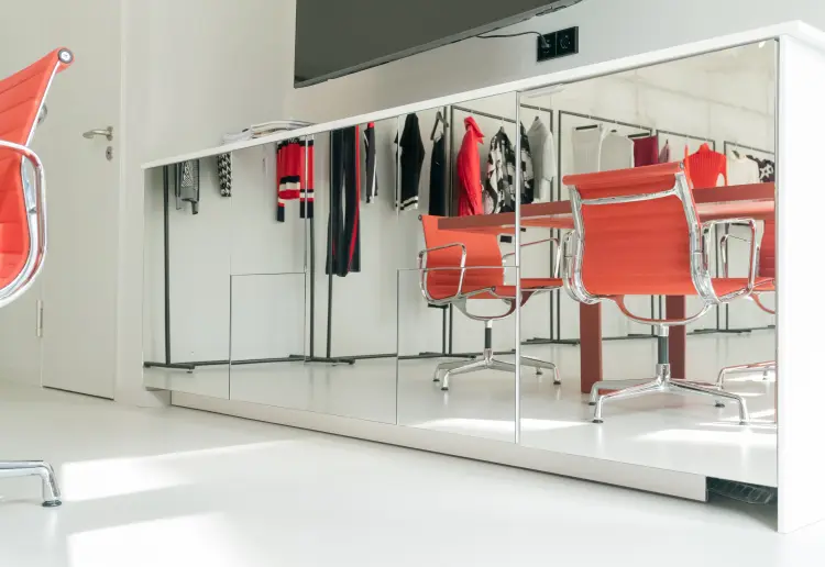 Showroom with amazing light installation