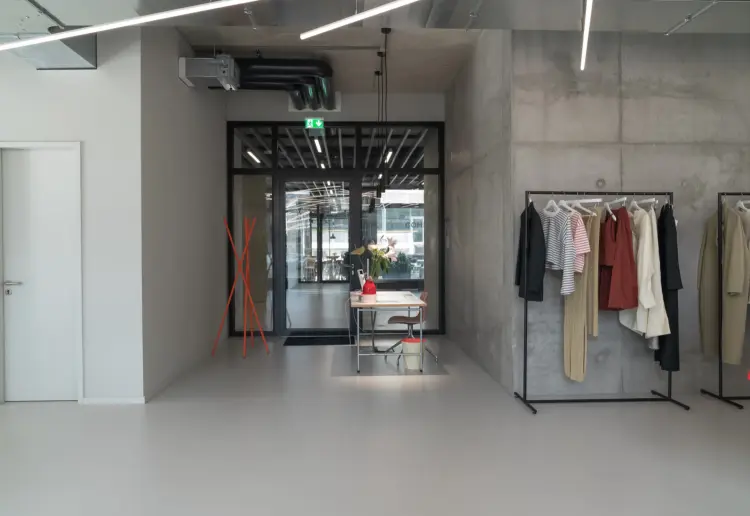 Showroom with amazing light installation