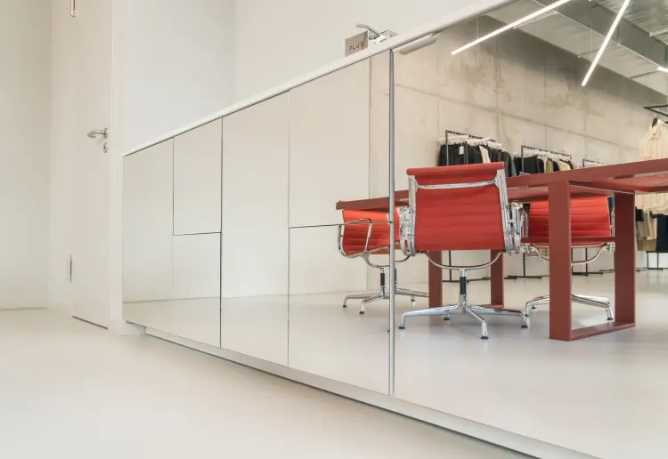 Showroom with amazing light installation