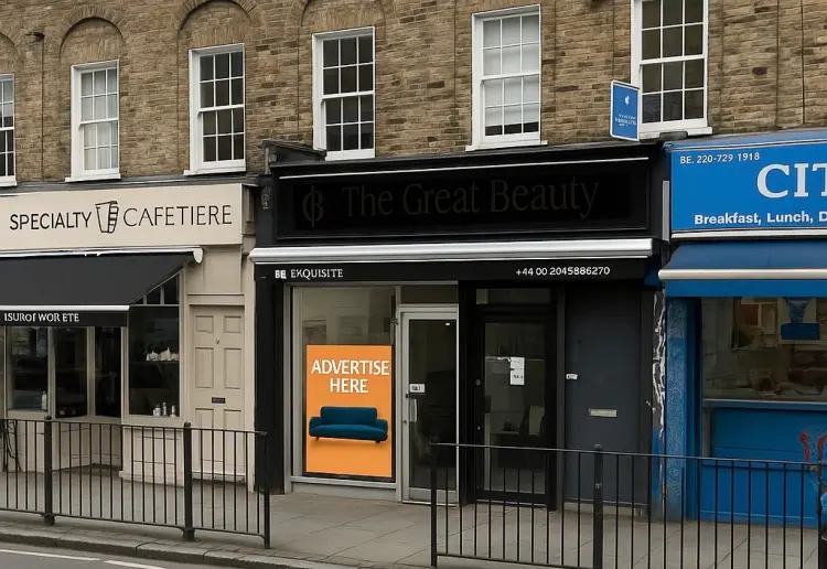 Prime A1 Window Advertising Space – Hackney Road, East London