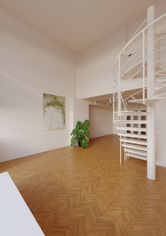 Studio Glück offers 50 square metres of space with a 5 metre storefront window.