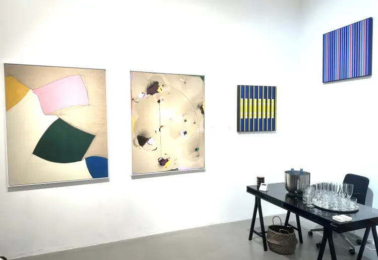 Beautiful gallery space with high walls