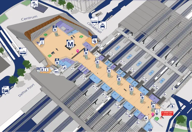 Pop-up space at Rotterdam Central Station