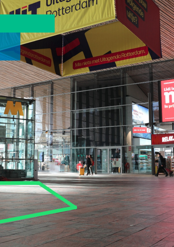 Espace pop-up à Rotterdam Central Station