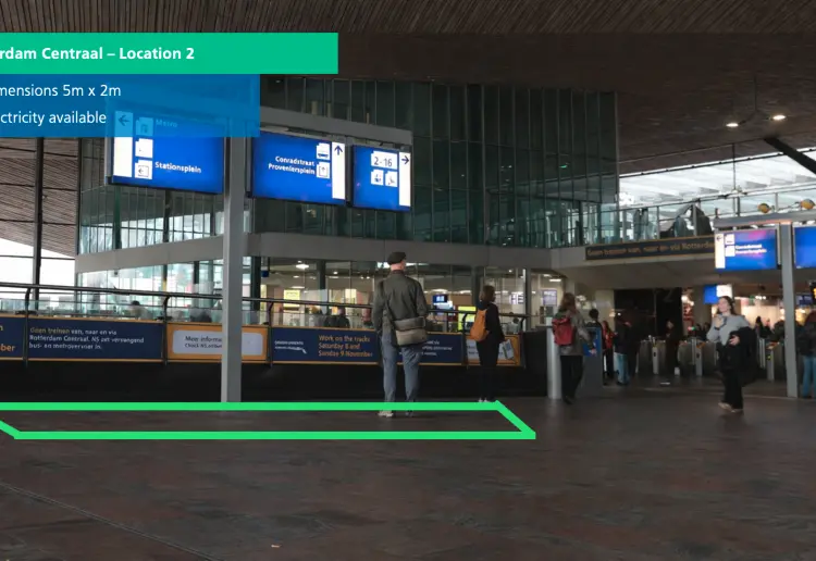 Pop-up space at Rotterdam Central Station