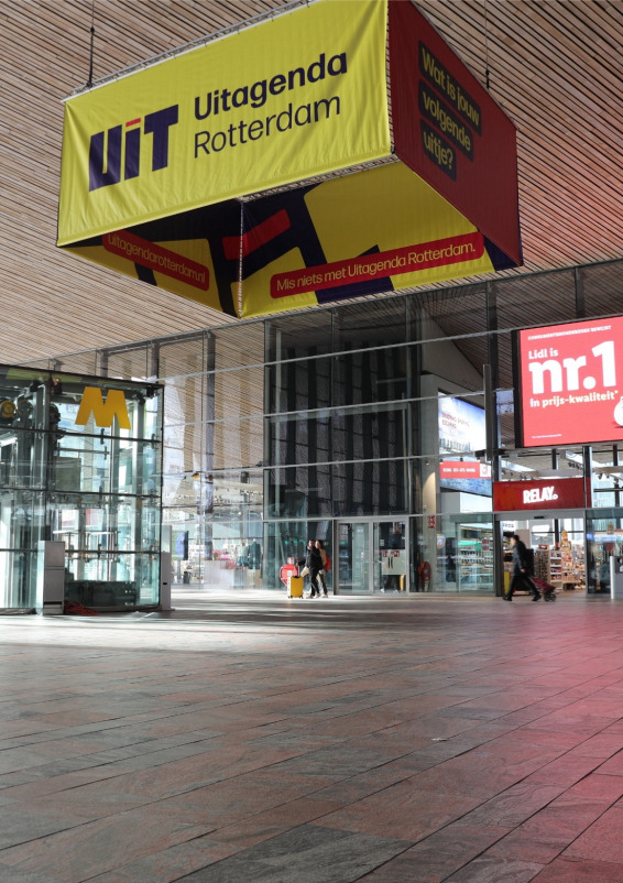 Espace pop-up à Rotterdam Central Station