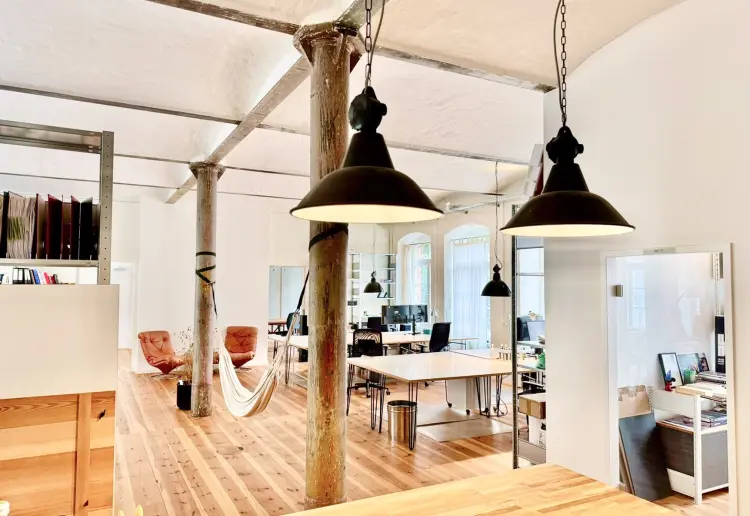 Bright Industrial Loft with Vaulted Ceilings in Kreuzberg near Viktoriapark