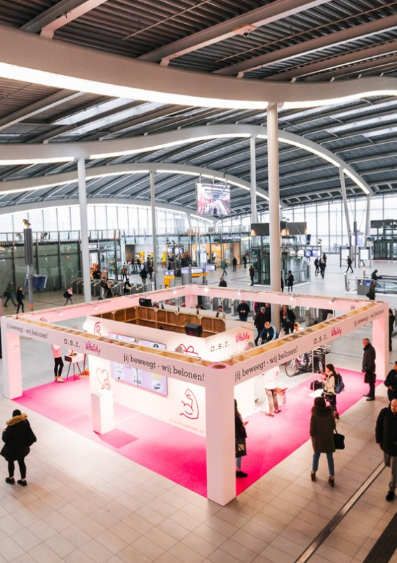 Espace d’activation de marque à Utrecht Centraal Station