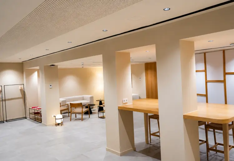 Networking- und Catering-Lounge im Geschäftsviertel von Barcelona