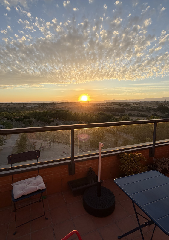 Terraza en Madrid (Montecarmelo) para eclipse solar del 12 de agosto